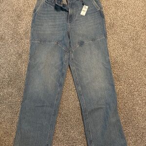 Express modern straight super high rise jeans